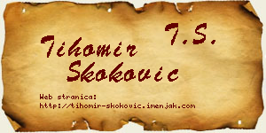 Tihomir Skoković vizit kartica